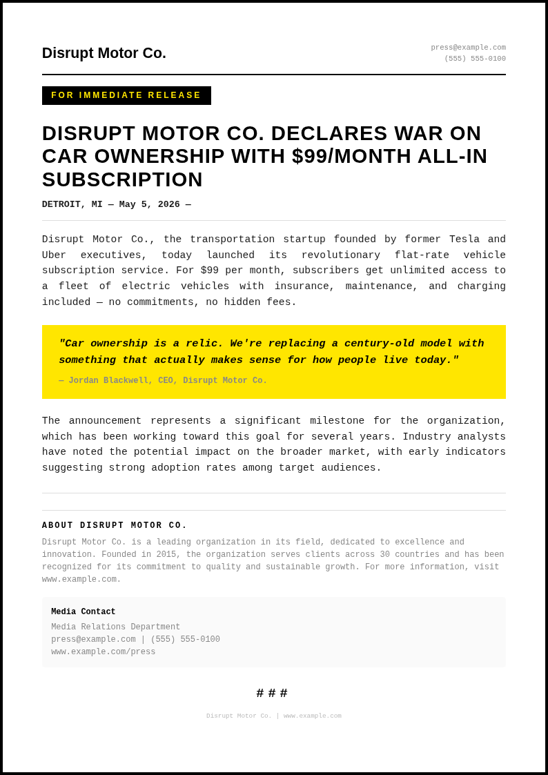 Neo Brutalist Press Release